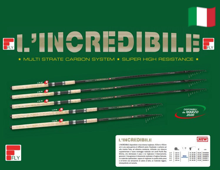 Fly L'Incredibile (1-20 g) Telescopic Bolognese Rod - 3.9 m / 12.8 ft