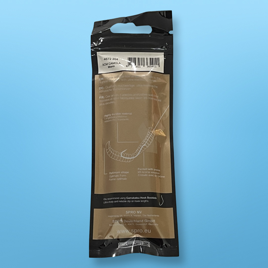 Spro Trout Master Real 3 cm / 1.18" Camola/Wax Worms (8 Pack)