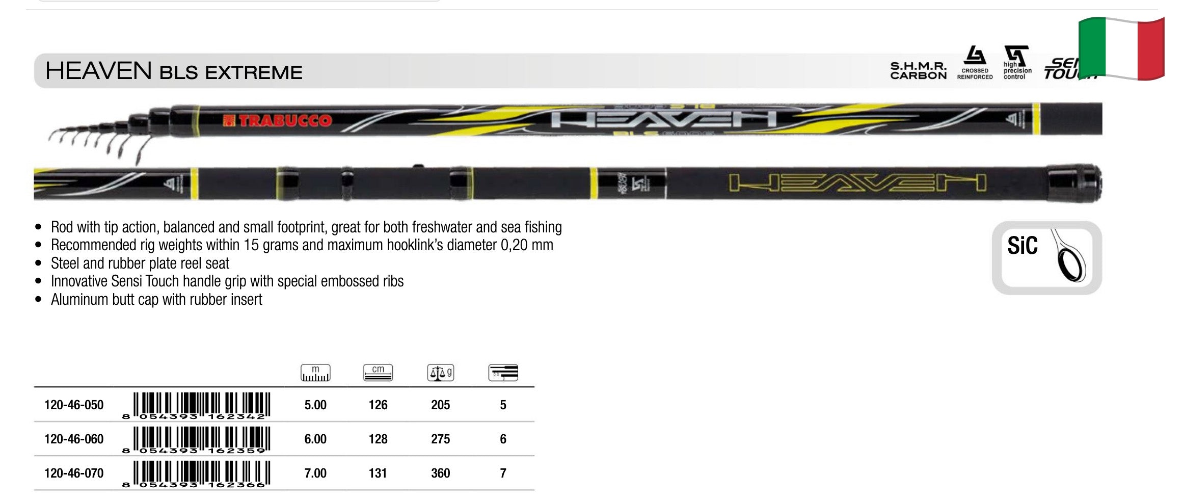 Trabucco Heaven BLS Extreme Telescopic Bolognese Rod - 6.0 m / 19.7 ft
