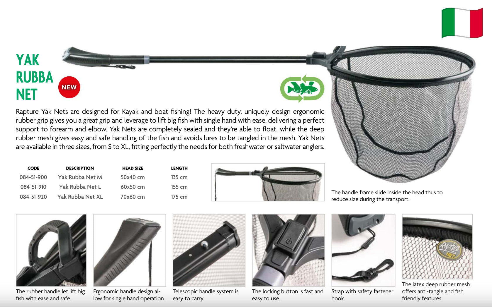 Rapture Yak Rubba Net (Floating Kayak and Boat Net)
