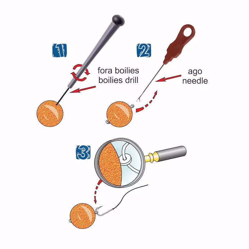 Stonfo Bait Holder Kit including Boilie Drill and Needle