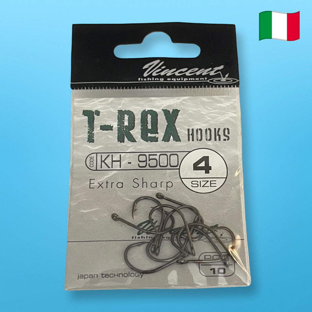 Vincent T-Rex Carp Fishing Hooks Size 4 (10 Pack)
