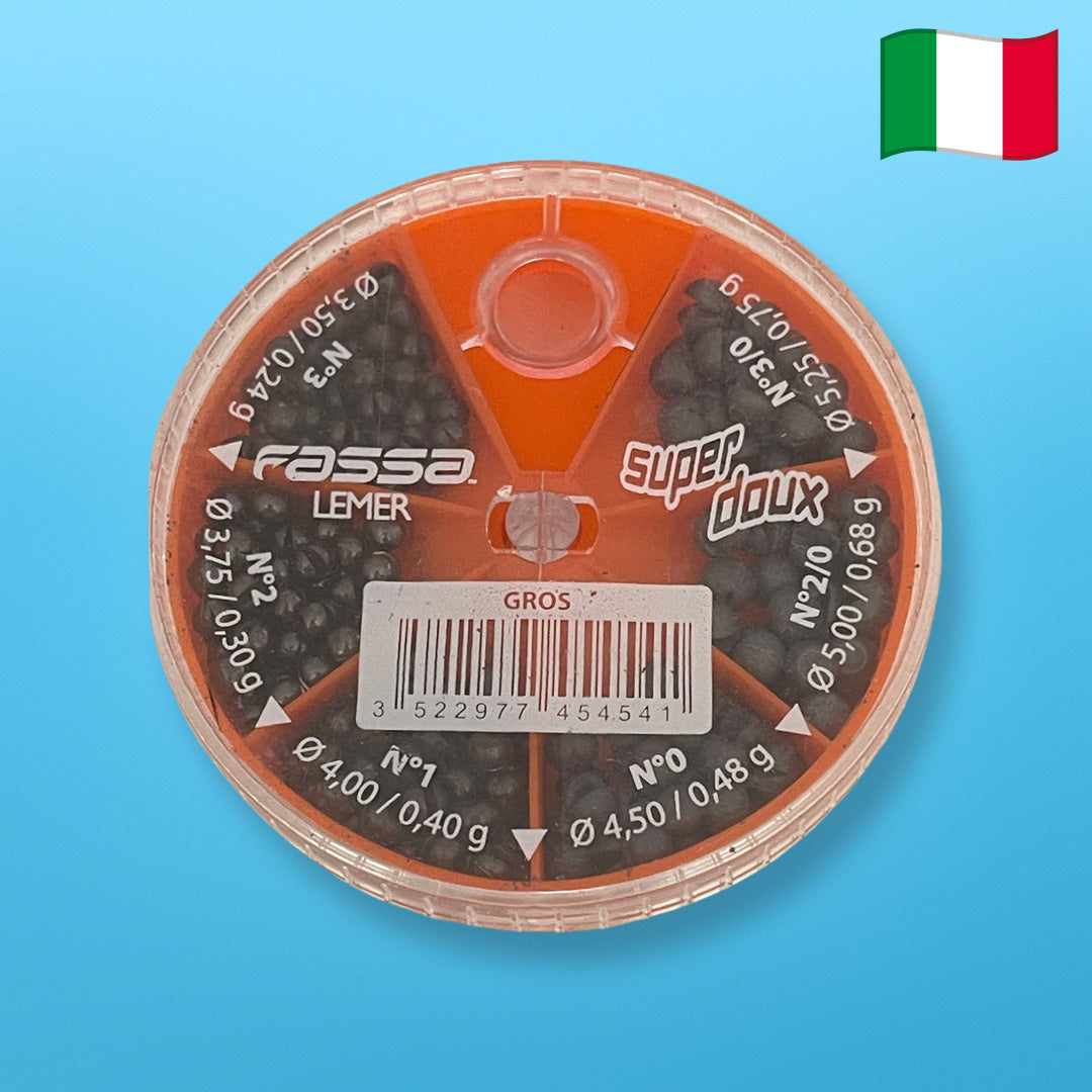 Fassa Lemer Round Split-shot Weights Box (Large Split-shots)