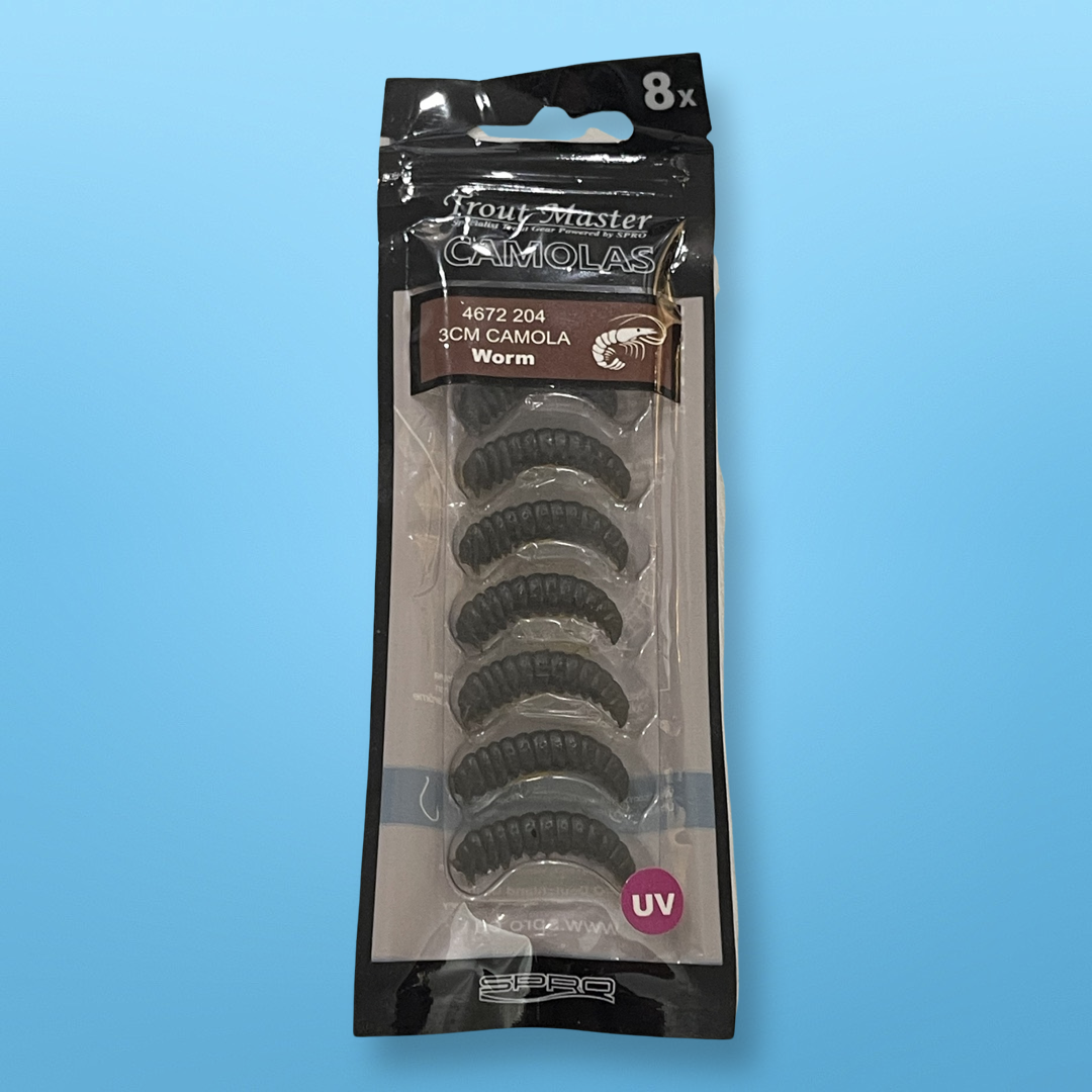 Spro Trout Master Real 3 cm / 1.18" Camola/Wax Worms (8 Pack)