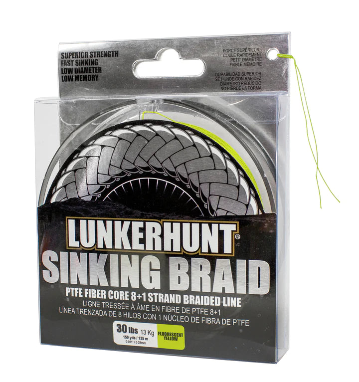 Lunkerhunt Sinking Braid Fishing Line 150 yds