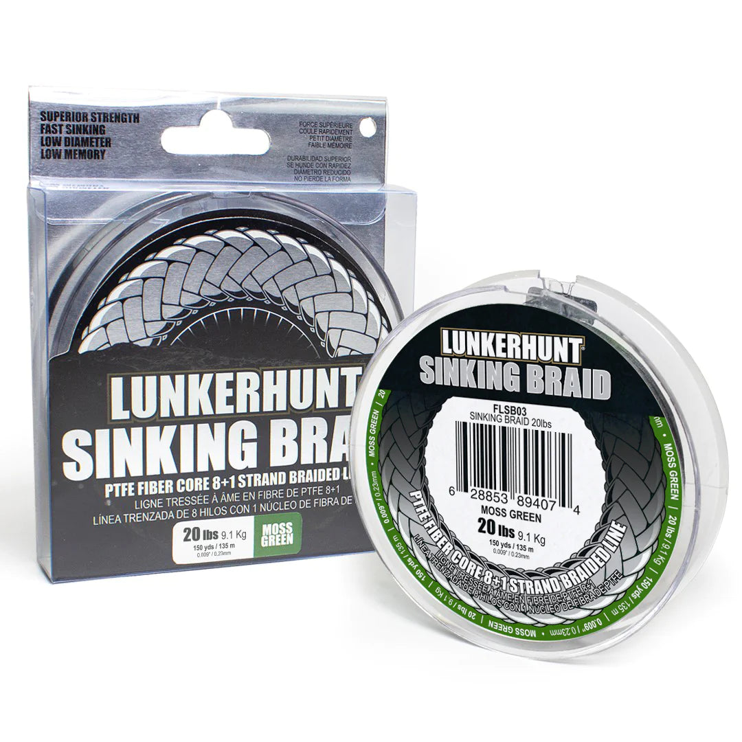 Lunkerhunt Sinking Braid Fishing Line 150 yds