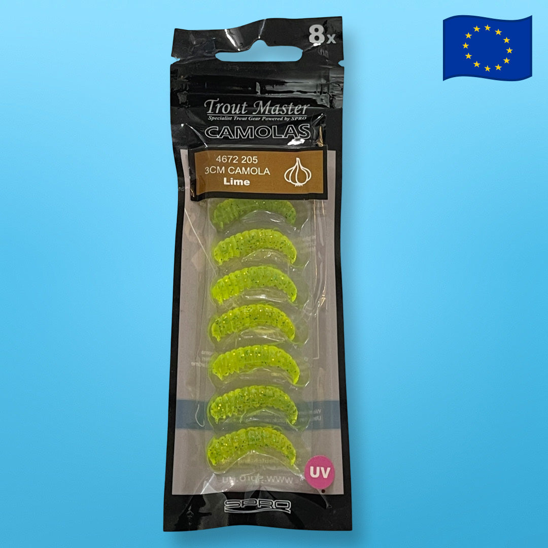 Spro Trout Master Real 3 cm / 1.18" Camola/Wax Worms (8 Pack)