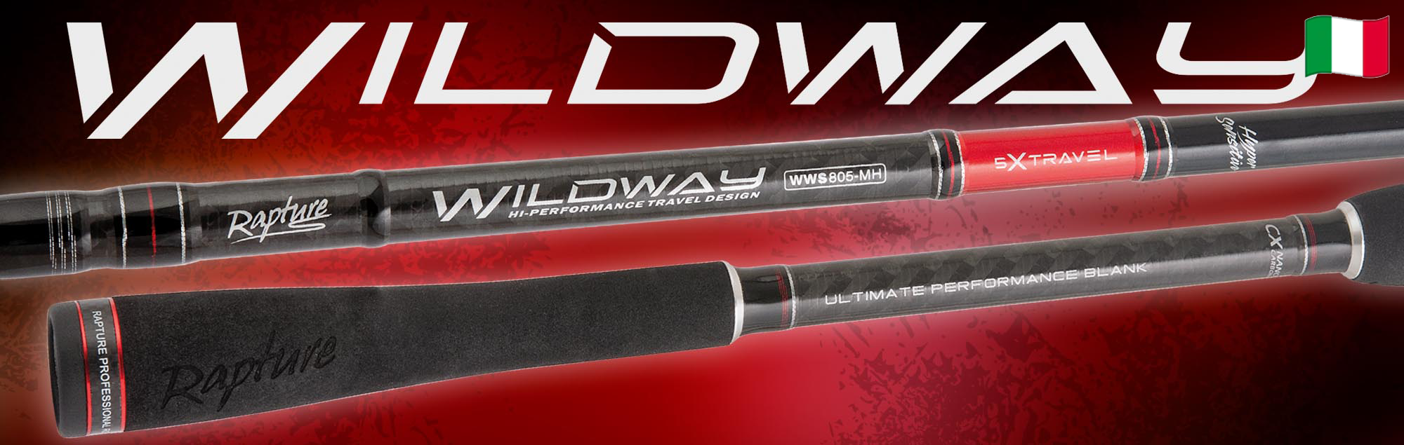 Rapture Wildway High-Performance (10-45 g) Travel Rod - 2.74 m / 9 ft