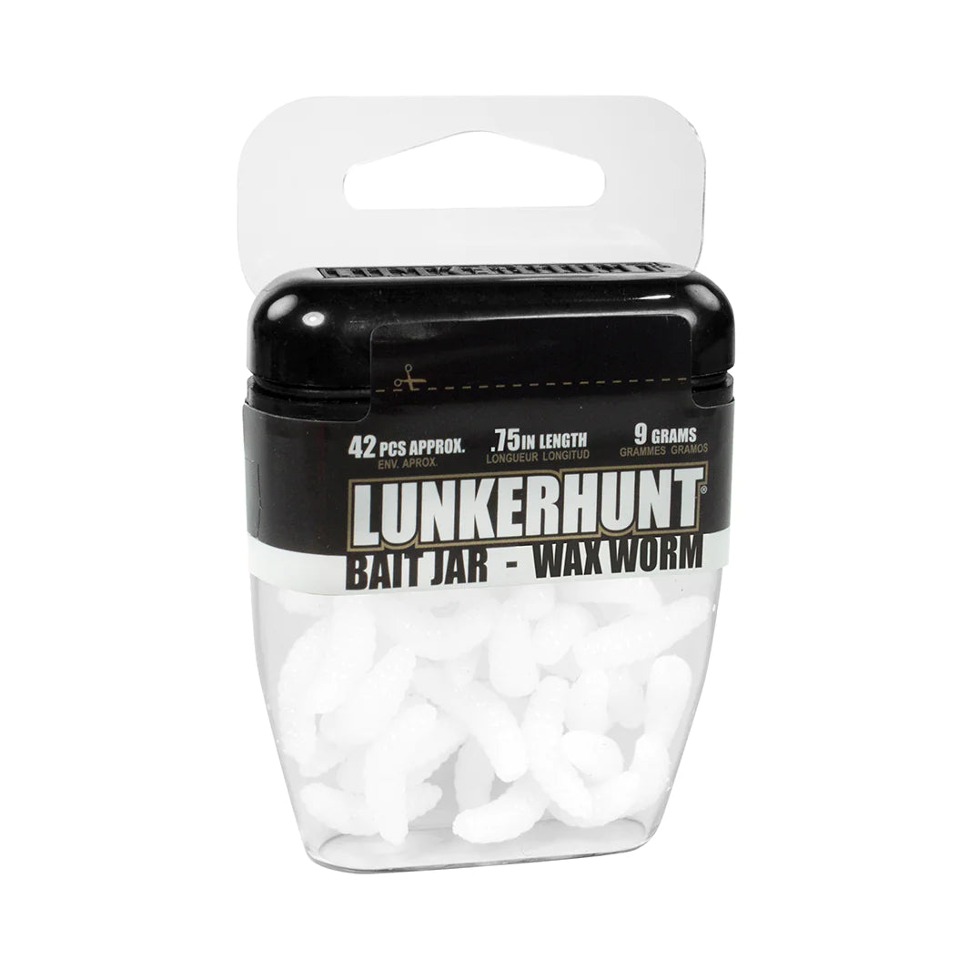 Lunkerhunt Wax Worm Bait Jar White